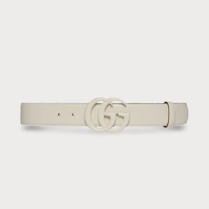 Gucci Enamel GG Marmont Monochrome Leather Belt 100 40